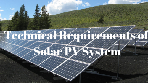 Technical Requirements of Solar PV System